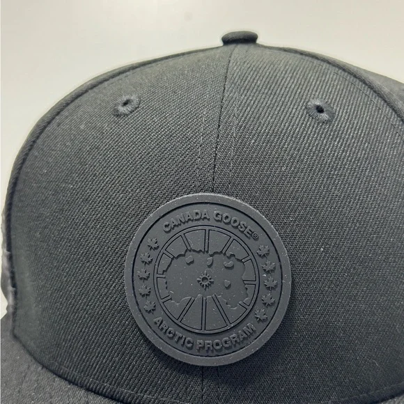 Canada Goose Arctic Disc Snapback Cap Hat Black